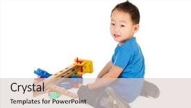  Presentation with chinese - Beautiful PPT theme featuring little chinese disabled boy backdrop and a lemonade colored foreground