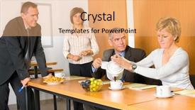  Presentation with cold brew coffee - PPT theme with little coffee break in training background and a  colored foreground