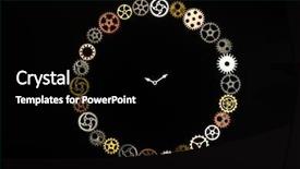  Presentation with simple - Beautiful presentation design featuring little cogwheels time concept clockwork backdrop and a black colored foreground