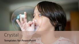  Presentation with soap - Audience pleasing slides consisting of little-creative-kid-having-fun backdrop and a coral colored foreground