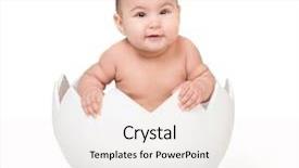  Presentation with cute baby - Beautiful PPT theme featuring little cute baby in eggshell backdrop and a white colored foreground