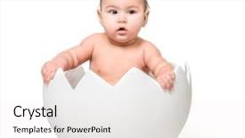  Presentation with cute baby - Audience pleasing slide set consisting of little cute baby in eggshell backdrop and a white colored foreground