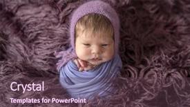  Presentation with coverlet - Cool new presentation theme with little cute baby in pink backdrop and a tawny brown colored foreground