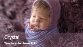  Presentation with coverlet - Theme enhanced with little cute baby in pink background and a tawny brown colored foreground