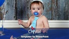  Presentation with birthday boy - Slide deck featuring little-cute-birthday-boy background and a ocean colored foreground