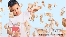  Presentation with angry kid - Presentation design enhanced with little-cute-boy-kid-reading background and a lemonade colored foreground