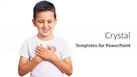  Presentation with cute - PPT layouts consisting of little-cute-boy-kid-wearing background and a sky blue colored foreground