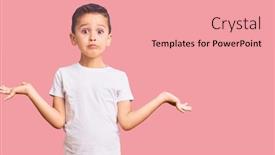  Presentation with tshirt - Colorful PPT layouts enhanced with little-cute-boy-kid-wearing backdrop and a coral colored foreground