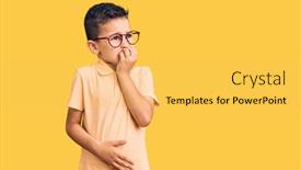  Presentation with anxiety - Presentation theme consisting of little-cute-boy-kid-wearing background and a yellow colored foreground