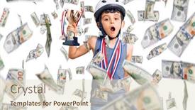  Presentation with bike - Slide deck enhanced with little-cute-boy-kid-wearing background and a lemonade colored foreground