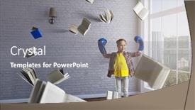  Presentation with champion - Cool new slides with little-cute-champion-mixed-media backdrop and a gray colored foreground