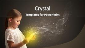  Presentation with sparkling - Amazing PPT layouts having little cute girl playing backdrop and a dark gray colored foreground