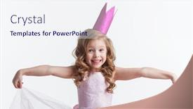  Presentation with halloween - Colorful theme enhanced with little-cute-girl-posing backdrop and a sky blue colored foreground