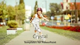  Presentation with cute - Cool new theme with little-cute-happy-girl-rollerblading backdrop and a soft green colored foreground