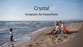  Presentation with making soap - Colorful PPT theme enhanced with little daughter having fun making backdrop and a light blue colored foreground