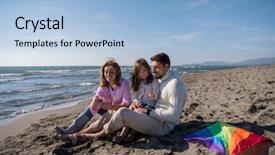  Presentation with making soap - Slide deck consisting of little daughter having fun making background and a light blue colored foreground