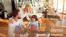  Presentation with daughter - Cool new slides with little-daughter-is-excited backdrop and a coral colored foreground