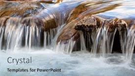  Presentation with waterfall - Presentation with little decorative waterfall background and a light blue colored foreground