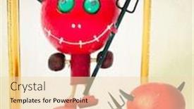  Presentation with devil - Slide deck consisting of little-devil-in-the-mirror background and a lemonade colored foreground