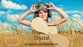  Presentation with imagination - Amazing presentation having little dreamer girl playing backdrop and a yellow colored foreground