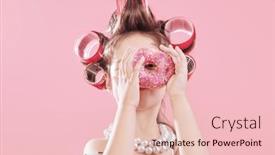  Presentation with party - PPT layouts with little-fashionista-girl-dresses-up background and a lemonade colored foreground