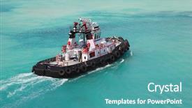 Presentation with tug boat - Cool new theme with little fire pusher tug backdrop and a teal colored foreground