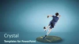  Presentation with champion - Slide set with little-future-champion-mixed-media background and a ocean colored foreground