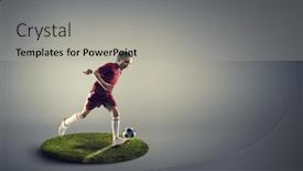  Presentation with champion - PPT theme having little-future-champion-mixed-media background and a light gray colored foreground