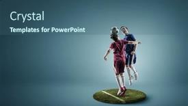  Presentation with champion - Theme featuring little-future-champion-mixed-media background and a ocean colored foreground