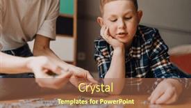  Presentation with mom - PPT layouts featuring little-ginger-boy-playing background and a coral colored foreground