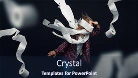  Presentation with airflow - PPT theme with little-girl-against-powerful-airflow background and a navy blue colored foreground