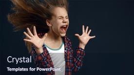  Presentation with airflow - Theme consisting of little-girl-against-powerful-airflow background and a wine colored foreground