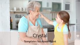  Presentation with cooking - Theme featuring little girl and her grandmother background and a lemonade colored foreground