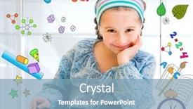  Presentation with magic symbols - Presentation enhanced with little girl and her magic background and a  colored foreground