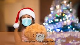  Presentation with lawyer client meeting wearing mask - Cool new theme with little-girl-and-teddy-bear backdrop and a coral colored foreground