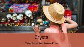  Presentation with flea - Cool new theme with little girl at flea market backdrop and a coral colored foreground