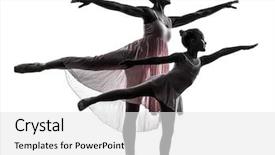  Presentation with ballet - Amazing slide set having little girl ballerina ballet dance backdrop and a white colored foreground