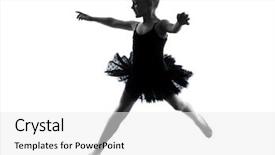  Presentation with ballerina - Amazing presentation theme having little girl ballerina ballet dance backdrop and a white colored foreground