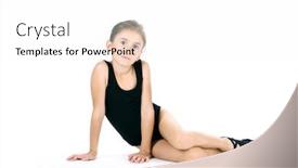  Presentation with ballerina - PPT theme enhanced with little girl ballerina isolated background and a white colored foreground