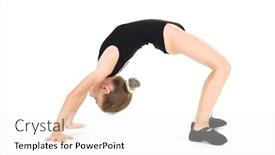  Presentation with ballerina - Theme having little girl ballerina isolated on white background and a white colored foreground