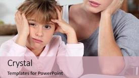  Presentation with homework - Presentation enhanced with little girl bored of her background and a lemonade colored foreground