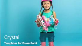  Presentation with clothing - Theme consisting of little-girl-child-in-protective background and a teal colored foreground