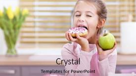  Presentation with apple - Audience pleasing presentation consisting of little girl choosing between apple backdrop and a soft green colored foreground