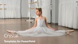  Presentation with ballet - Amazing slide set having little-girl-classic-ballet-dancer backdrop and a coral colored foreground