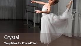  Presentation with ballet - Presentation design consisting of little-girl-classic-ballet-dancer background and a dark gray colored foreground
