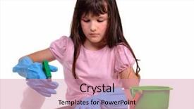  Presentation with commercial hvac duct cleaning - PPT theme consisting of little girl cleaning her desk background and a  colored foreground