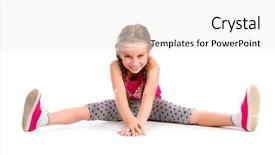  Presentation with mother doing yoga kids - Amazing PPT layouts having little girl doing yoga isolated backdrop and a white colored foreground