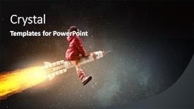  Presentation with fly - Cool new theme with little-girl-draeming-to-fly backdrop and a black colored foreground