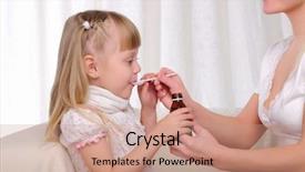  Presentation with moms - Amazing slides having little girl drinking cough syrup backdrop and a coral colored foreground