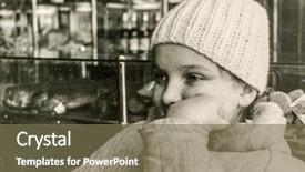  Presentation with 1960s - Beautiful PPT theme featuring little girl early 1960 backdrop and a  colored foreground